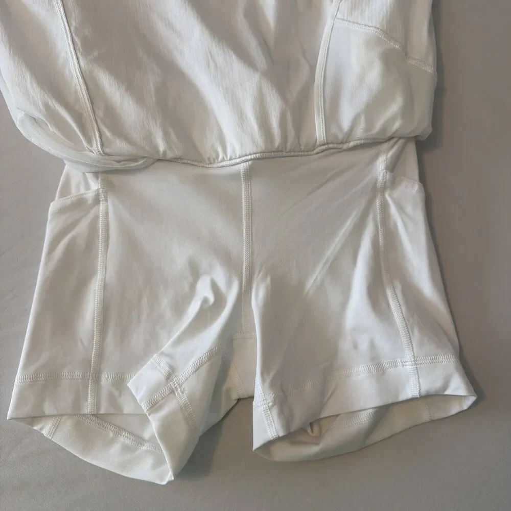 NWT Lululemon Sz 2 Long Hotty Hot HR High-Rise White Athletic Skirt Skort Tennis - Picture 10 of 16